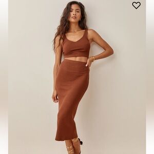 NWT Reformation Emily Knit Two Piece XS